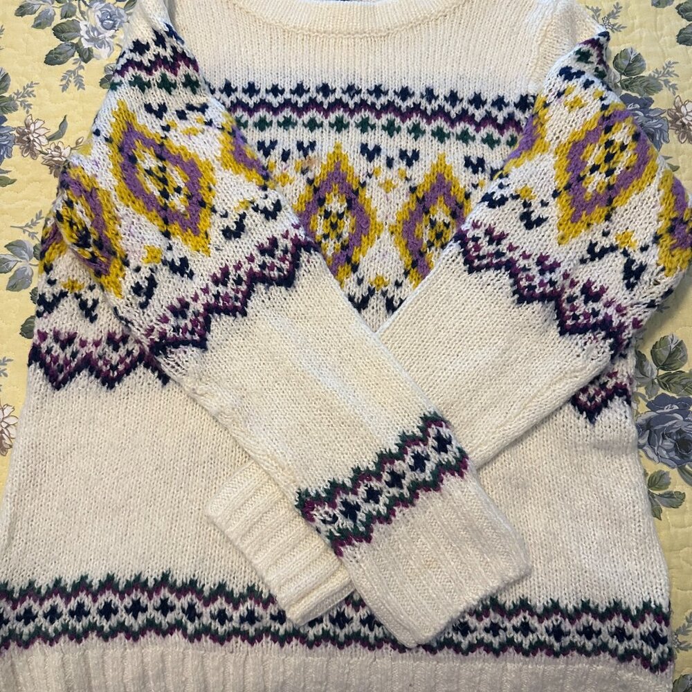 Talbots, size L, 10% wool sweater, off white